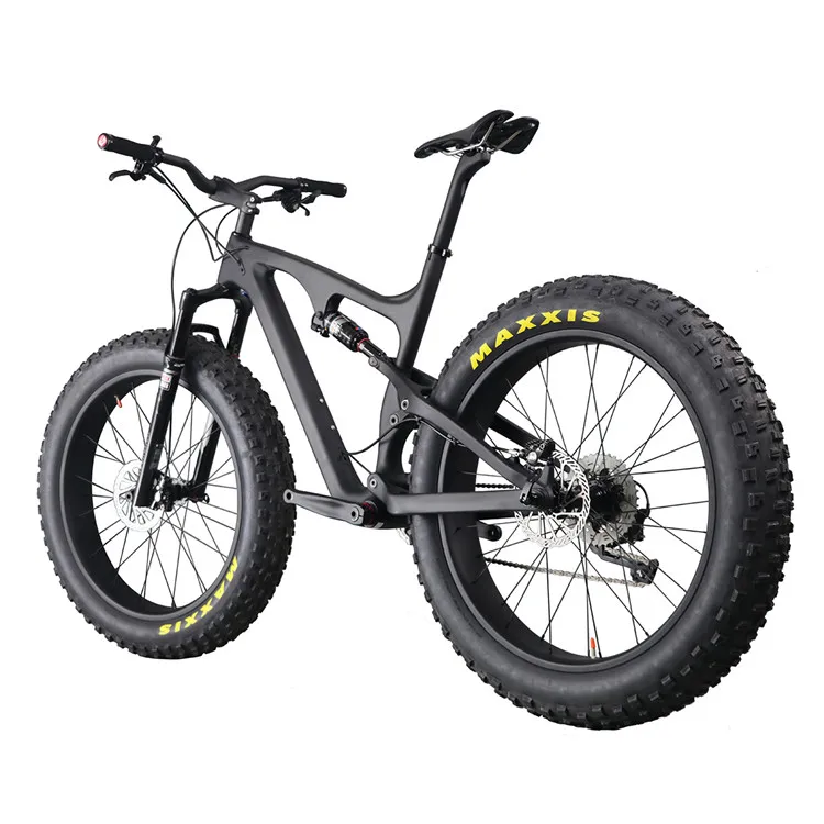 УГЛЕРОДНЫЙ полный подвес fatbike 26er горный велосипед