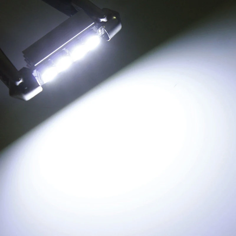 Белый 12 V 42mm 4 SMD купольный гирляндная шина Canbus без ошибок Автомобильный светодиодный лампочка 160-180LM