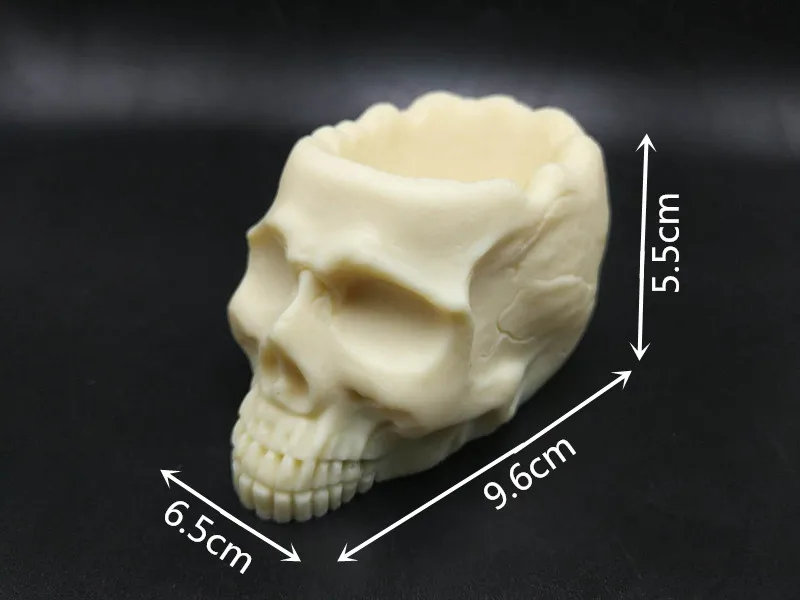 3D череп силиконовые формы Горшечное растение, шоколад, пепельница ваза Плесень DIY гипса цемента бетона силиконовые формы