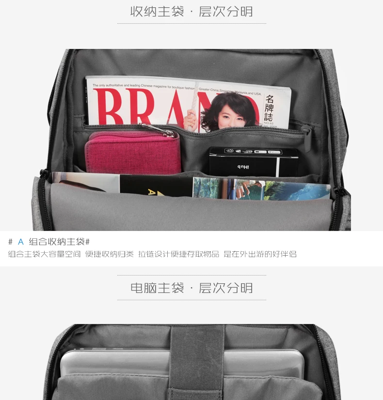 CAI модная Водонепроницаемая школьная сумка рюкзак деловая дорожная сумка 1" для ноутбука Мужская/Женская Студенческая сумка для колледжа Повседневная сумка для книг