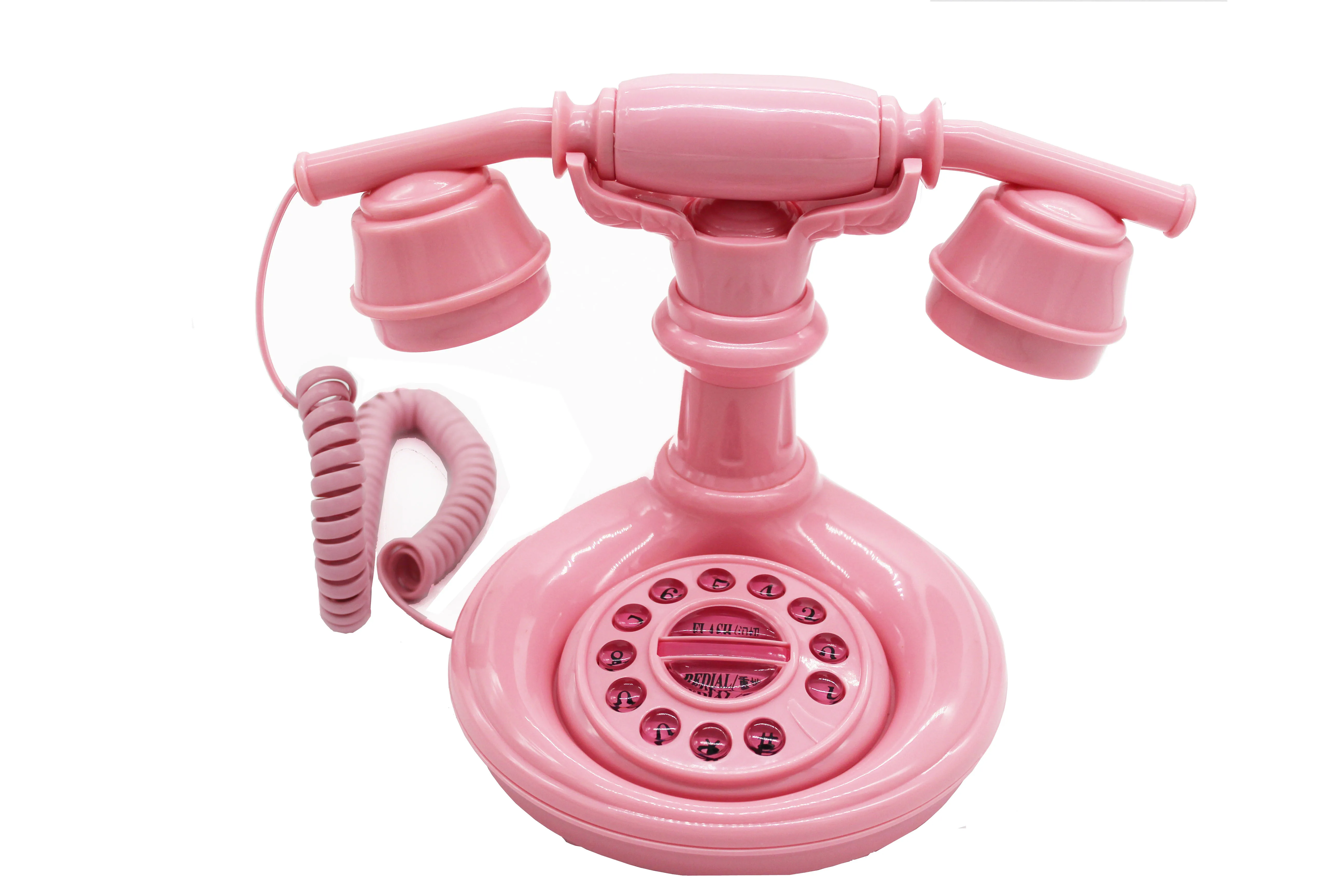 Древние высокое качество стационарный телефон Home Hotel Спальня телефон для Для детей Cartoom розовый Telefono фихо Telefono Casa