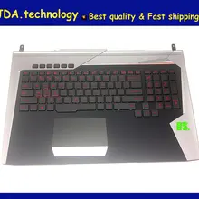 Wellendorff /Org Упор для рук верхний чехол для ASUS Rog G752V G752VT G752VS Упор для рук верхняя крышка с подсветкой Сенсорная панель клавиатуры США