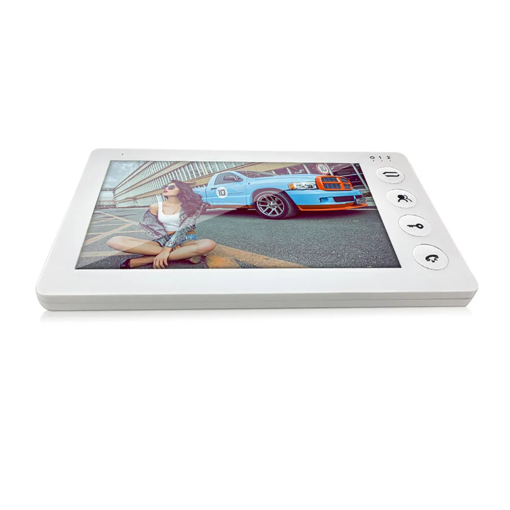  Dragonsview White Video Intercom System Kit 7 Inch Door Monitor Video Door Phone Intercom 1200TVL R