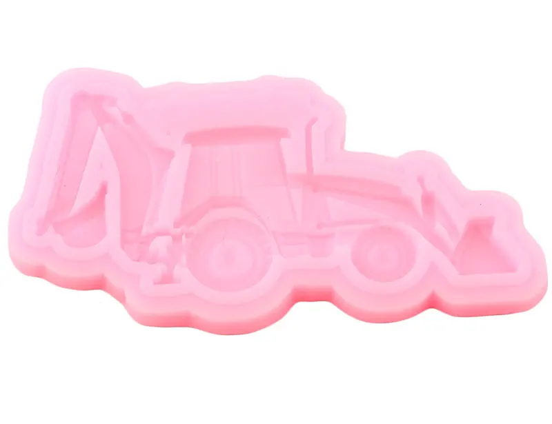 Excavator Silicone Mold 3D Car Fondant Molds Baby Birthday Cake Decorating Tools Cupcake Candy Clay Chocolate Gumpaste Moulds