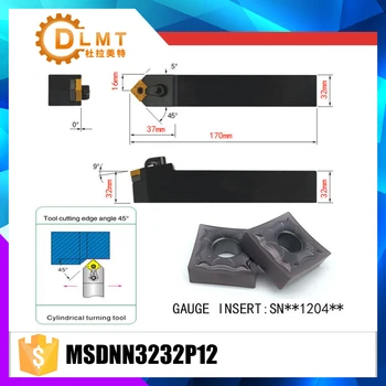 

MSDNN3232P12 45 Degree External Turning Tool Holder For SNMG120404 SNMG120408 Used on CNC Lathe Machine
