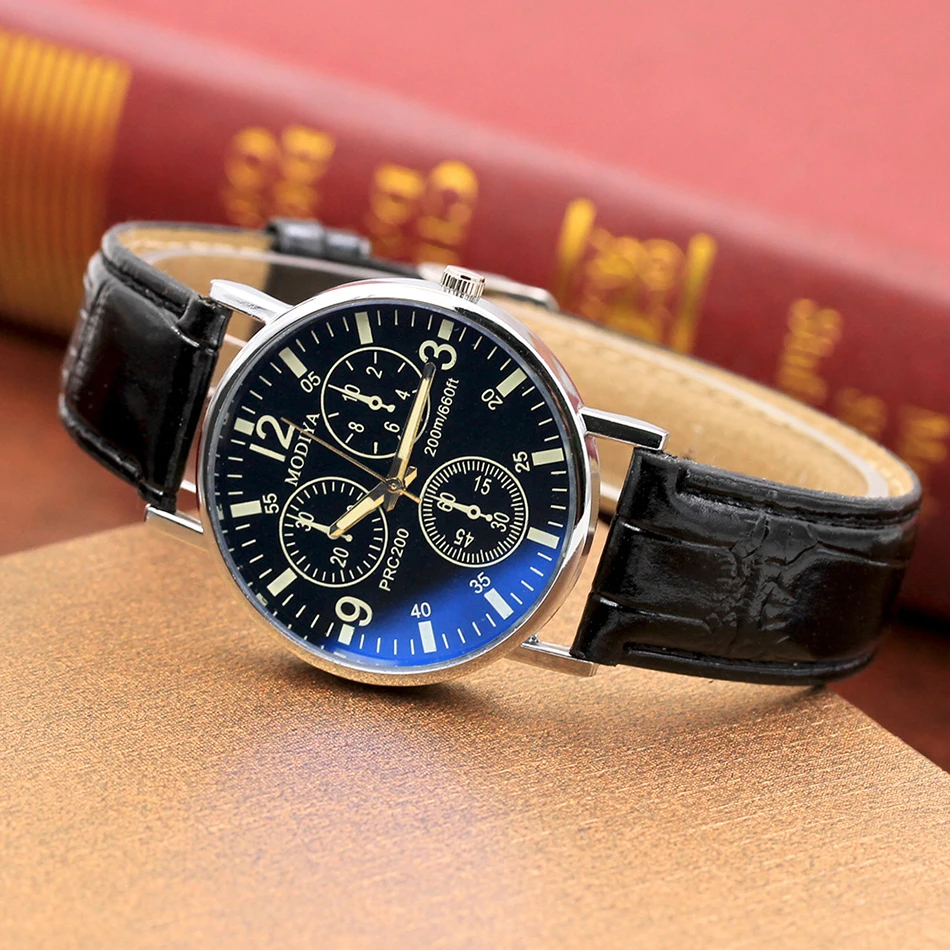 

Men's Sports Watches 2018 Luxury Brand montre homme Leather Strap Quartz Wrist Watches for Men relogio masculino erkek kol saati