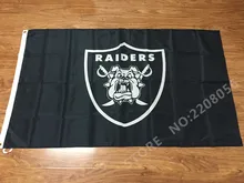 Oakland Raiders with bull dogs custom flags 90x150cm with 2 Metal Grommets 3x5ft