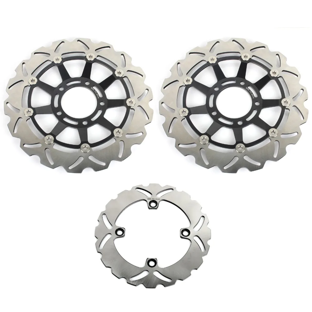

BIKINGBOY For Triumph Speed Triple 1050 2005 2006 2007 05 06 07 320mm Floating Wavy Front Rear Brake Disks Discs Rotors Sets