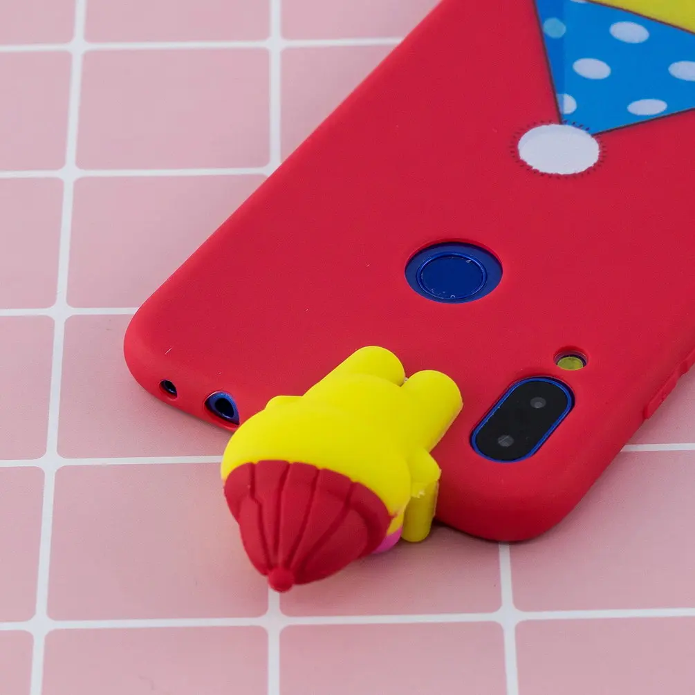 Силиконовый чехол для Xiaomi Redmi 7 мягкий ТПУ 3D redmi единорог свинка медведь розовый