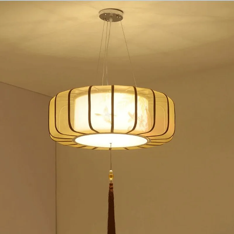 

Chinese style cloth lanter pendant lights Creative Art restaurant dining bedroom study room hallway Hand pendant lamp lo1030