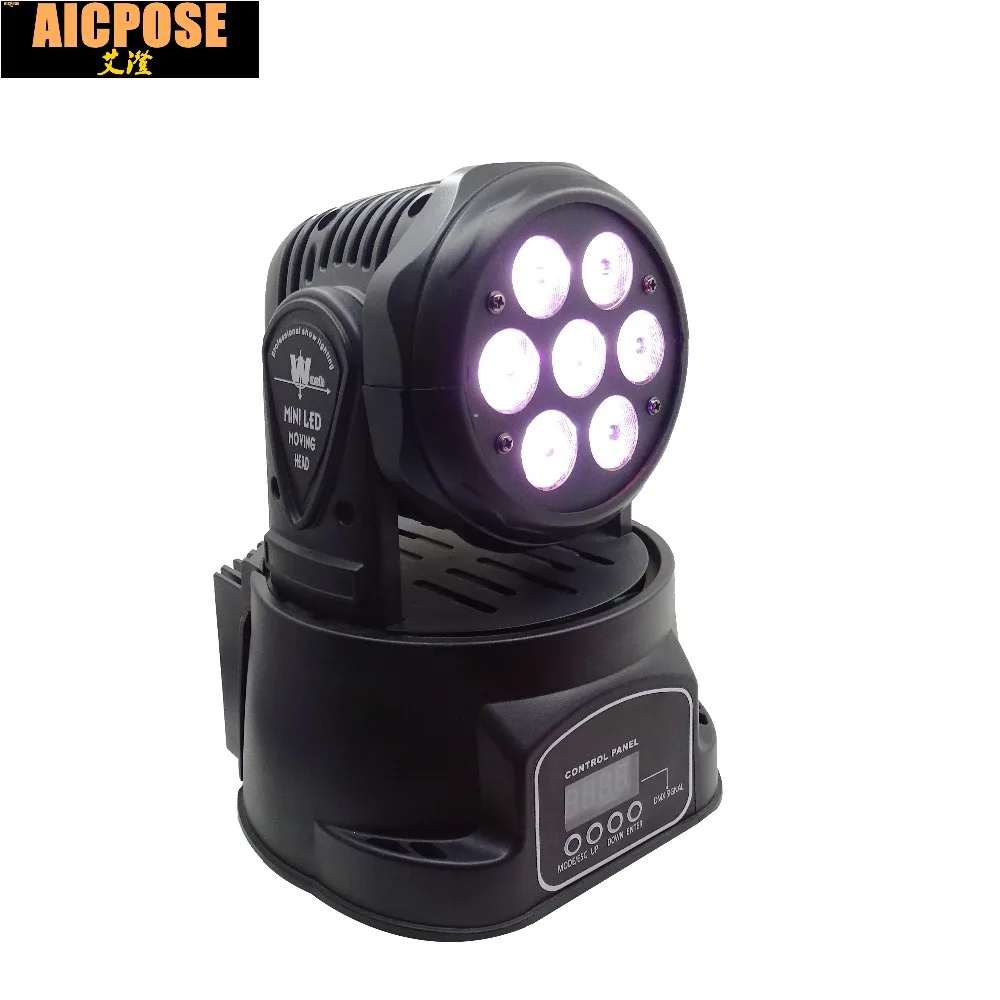 2 шт./лот 7x12 Вт RGBW quad mini led wash движущаяся головка LED stage светильник s Mini 14