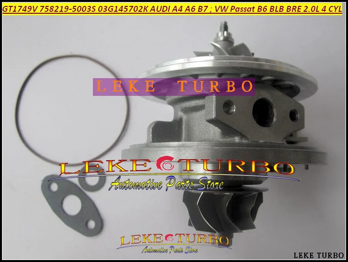 Turbo Cartridge CHRA GT1749V 758219-5003S 758219 03G145702K 03G145702F For AUDI A4 A6 For Volkswagen VW Passat B6 BLB BRE 2.0L (3)