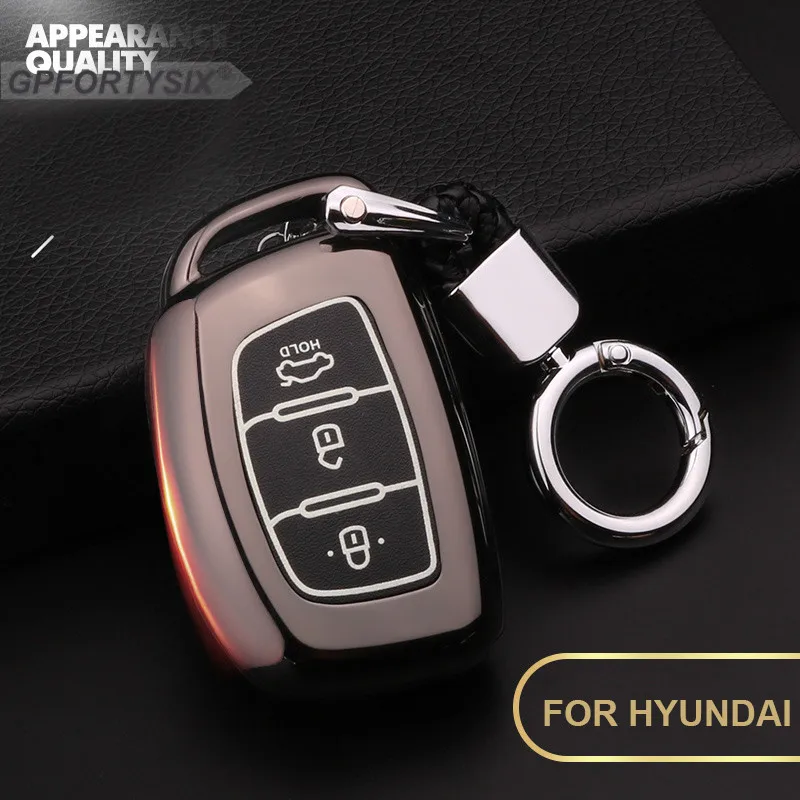 Светящийся чехол для автомобильного ключа из цинкового сплава Hyundai i10 i20 i30 HB20 IX25