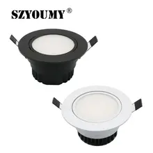 SZYOUMY светодиодный светильник COB Потолочный Точечный светильник 3 Вт 5 Вт 7 Вт 9 Вт 12 Вт 15 Вт 18 Вт 20 Вт 30 Вт AC85-265V потолочный встраиваемый светильник