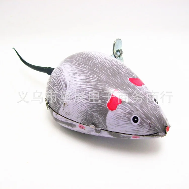 Classic Clockwork Vintage Tin Toys Mouse Wind Up Toys Mental Walking Mechanical Tin Mouse collection decoration W230