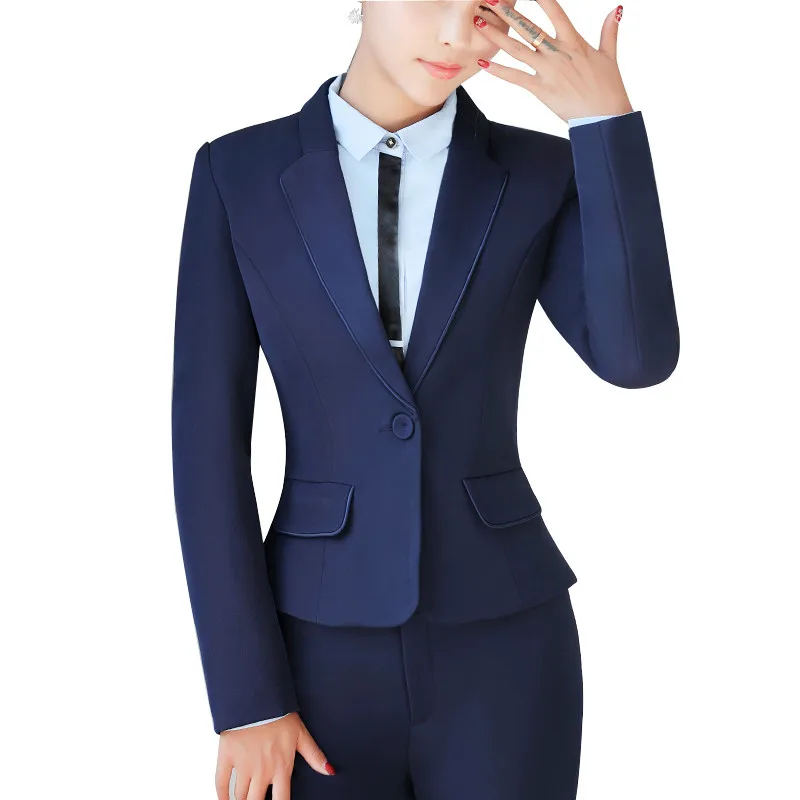 OL деловой Женский блейзер новая мода и формальная куртка с длинными рукавами на одной пуговице офисный женский Блейзер Женский Плюс Размер