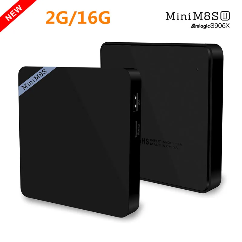 

Android Box Mini M8S II Quad Core Android 6.0 TV Box Amlogic S905X 4K 2GB 16GB BT 4.0 2.4GHz WiFi Kodi Player Smart TV Box JDH03