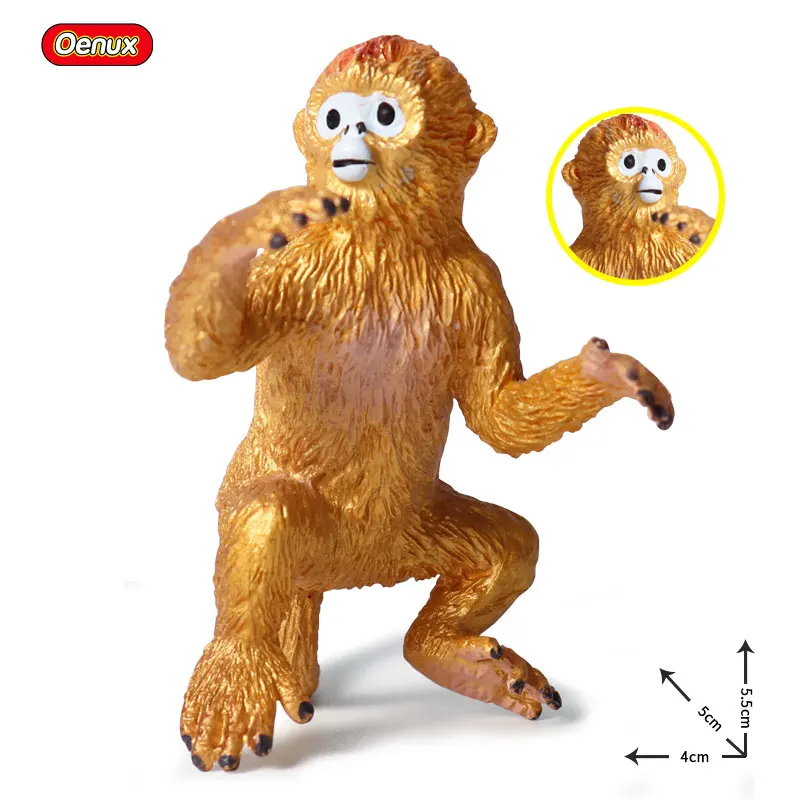 Oenux-子供向けのオリジナルの動物猿,PVC学習フィギュア,さまざまな