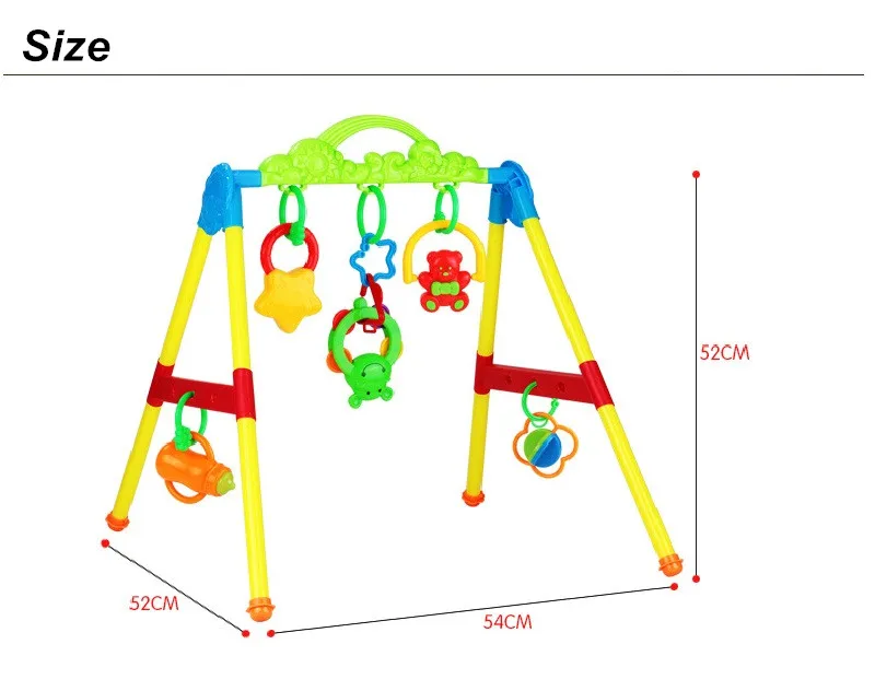 Детская Спортивная рама для занятий в тренажерном зале, для новорожденных, для раннего развития, пластиковые игрушки, погремушки для мобильных телефонов