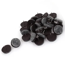 Практичный 30 шт стол ноги пол Войлок накладки для скольжения ногтей протекторы 28 мм Диаметр коричневый