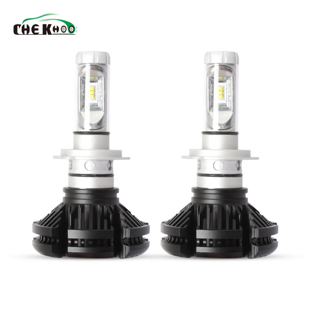 Car Led Headlight X3 6500K H1 H3 H4 H7 9005 9006 High Lumen 50W Bulbs DC 12VCar Headlight Bulbs