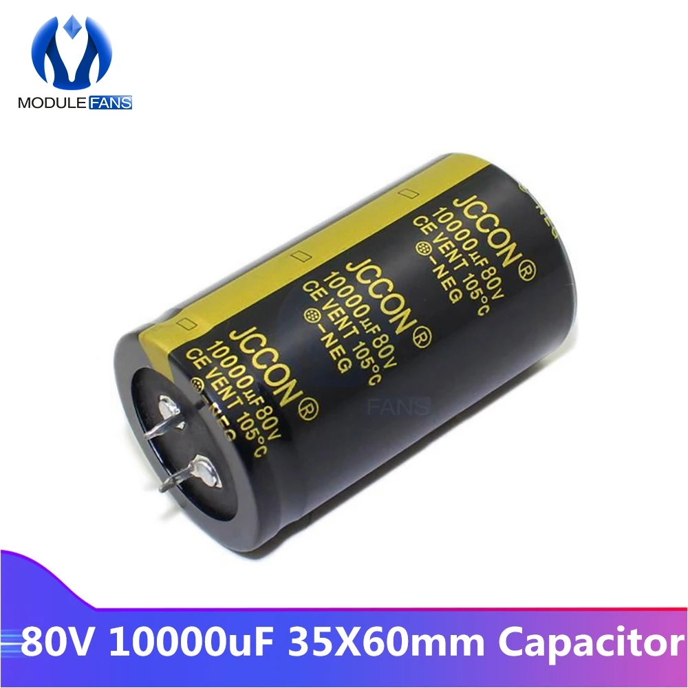 

80V 10000uF 35X60mm Aluminum Electrolytic Capacitors 35*60mm 36*60 mm Fixed Capacitor Diy Electronic Through Hole