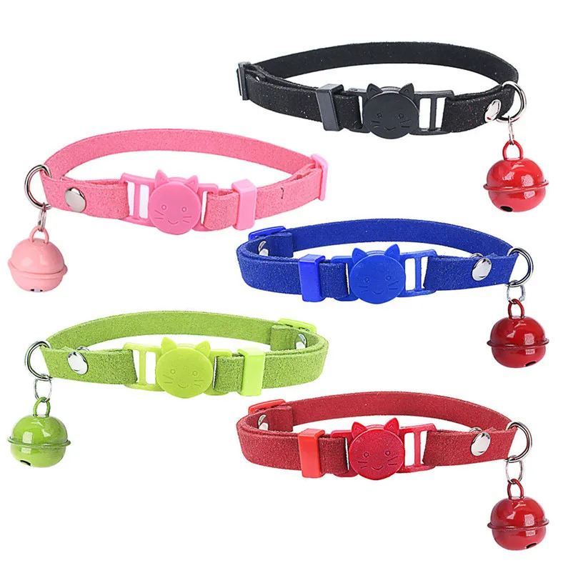 Pendant collar for cats Microfiber Cat Head Pet dog Adjustable Collar Cat Puppy Necklace pet Product Leash and Harnesses A14 (11)