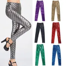 Модная коллекция года Fit Горячая Женская мода Весы рыбы Леггинсы для женщин Русалка узкие Эластичные штаны Мотобрюки