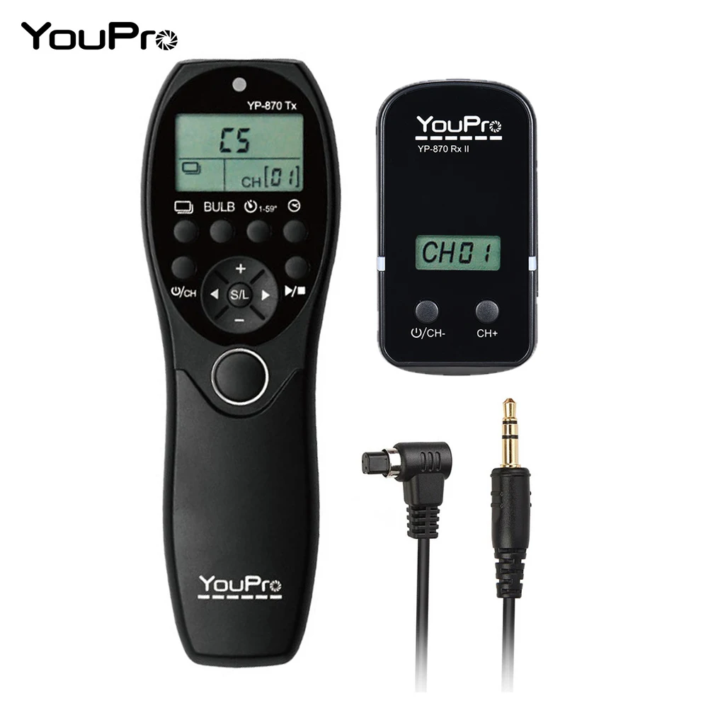 Беспроводной пульт дистанционного управления YouPro YP 870 N3 2 4G ЖК таймер спуск