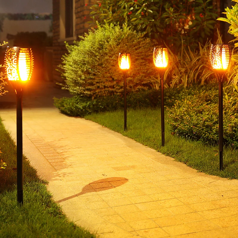 

LED Solar Flame Flickering Lawn Lamps Led Torch Light Realistic Dancing Flame Light Waterproof Outdoor Garden Decor Flame Lamp