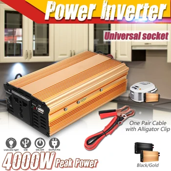 

Inverter 12V 24V 220V 4000W Peak Car Power Inverter Voltage Transformer Converter 12 220 Charger Solar Inversor 12V 220V 1 Plug