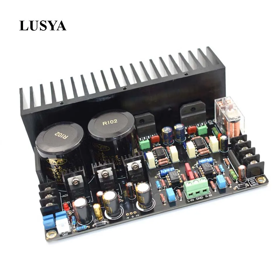 

Lusya LM3886 Hifi Power Amplifier Board DC SERVO 5534 Independent op amp Amplifier finished board 68W*2 E5-001