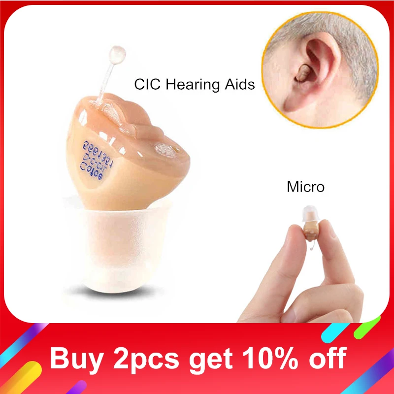 Cofoe CIC Hearing Aids Invisible Ear Hearing Aid Mini Sound Amplifier Digital Listening Aids for the Hearing-impaired Patient