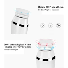 Стильный 3-в-1 многофункциональные чистящие средства электрическая Чистящая Щетка поры белый очиститель