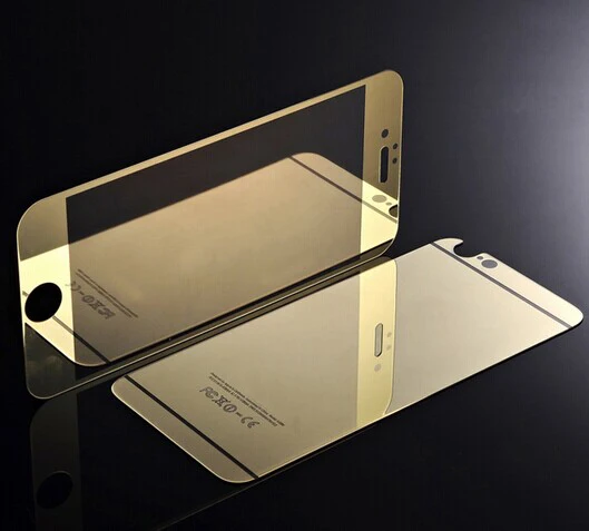 

Front + Back Electroplating Mirror Tempered Glass Screen Protector Film Cover For iPhone 6 6S Plus pelicula de vidro Guard