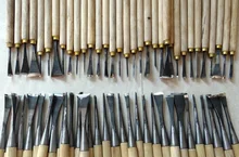 Free Shipping, 62Pcs Hand Wood Carving Tools Chip 31pcs Detail Chisel + 31pcs General Chisel, Made And Ground By Hand