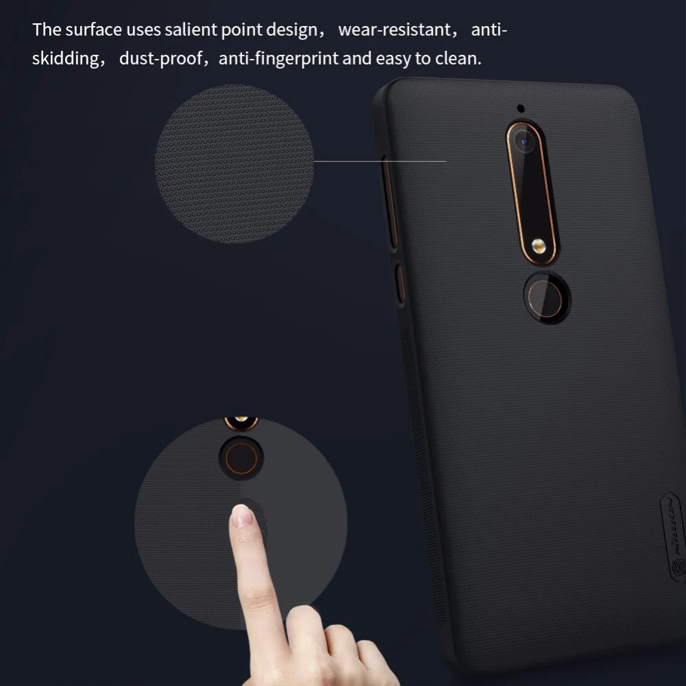 Чехол для Nokia 6 2018 чехол NILLKIN Супер Матовый Защитный матовый 2018|case for nokia|case forcase case |