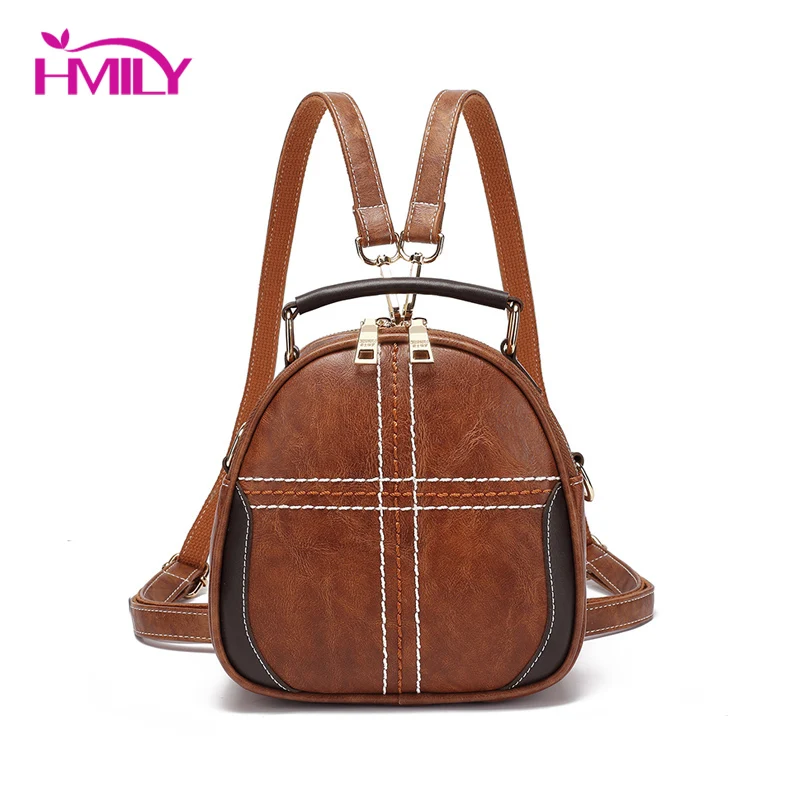 

HMILY Multi-Function Women Backpack Trendy Female Mochila Small Daypack Vintage Girl Teenager Shoulder Bags Fashion Womens Bags