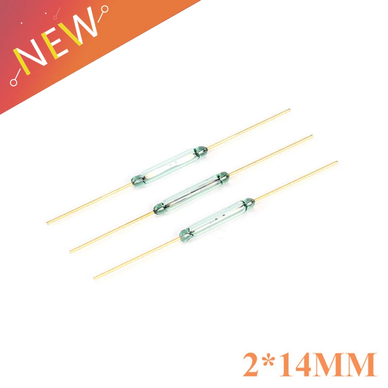 

5pcs/lot MKA-14103 Dry Reed Pipe Magnetic Control Switch 2*14 mm Normally Open Magnetic Induction Switch