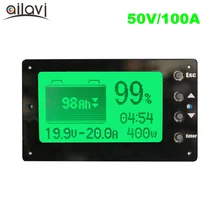 TF03 большой экран 50 в 100A кулонометр тестер батареи оставшаяся емкость кулономб метр Индикатор Дисплей