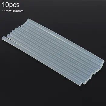 

10pcs/lot 11mmx190mm Transparent Hot-melt Gun Glue Sticks Gun Adhesive DIY Tools for Hot-melt Glue Gun Repair Alloy Accessories