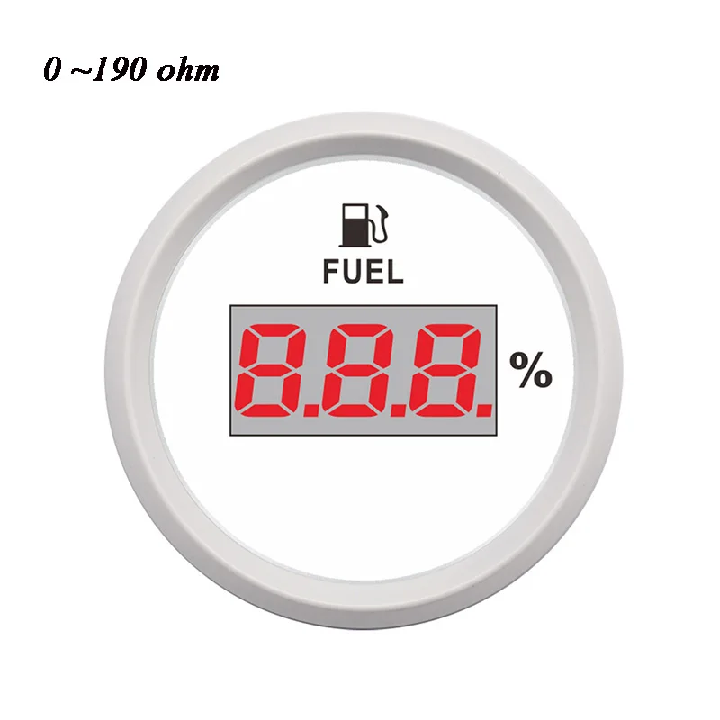 52 мм Цифровой измеритель уровня топлива для мотоцикла автомобильный измеритель уровня топлива 12-24 В E-F диапазон для авто лодки автомобиля яхты с 8 цветами подсветки - Цвет: Product C