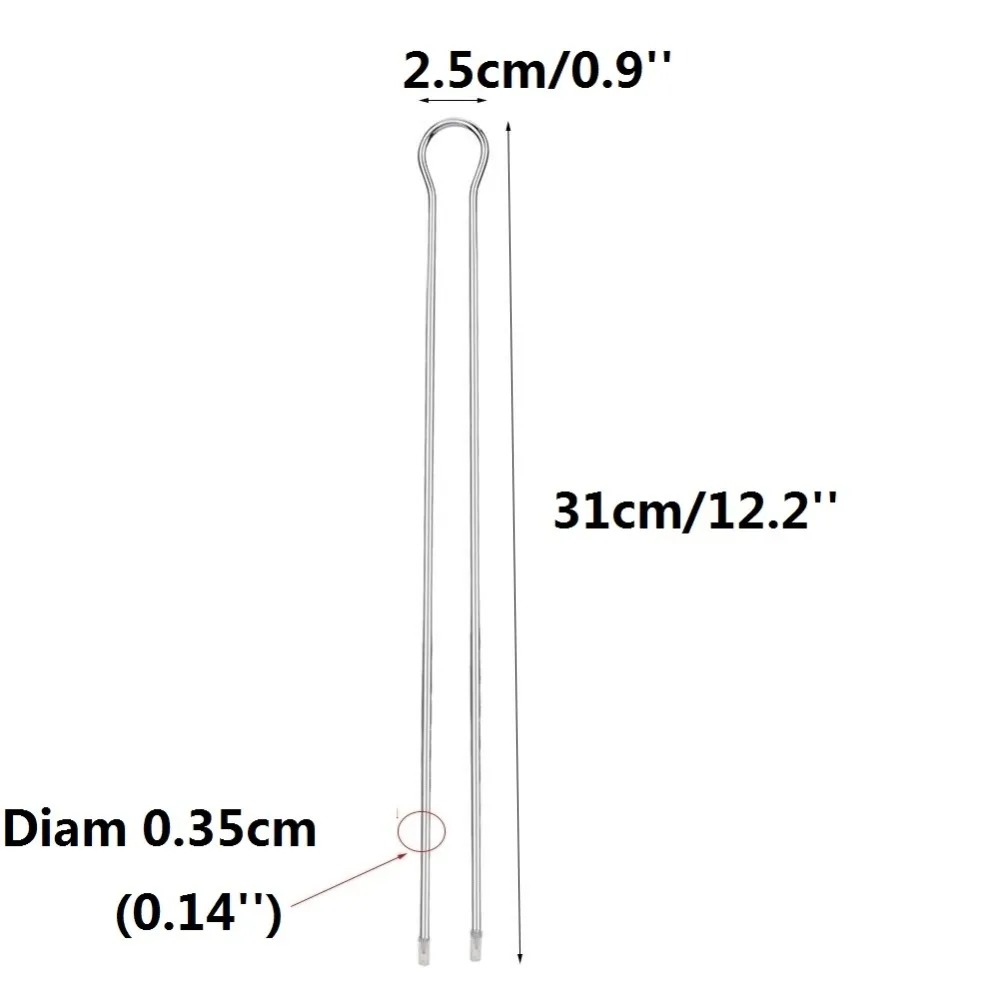 6 шт., нержавеющая сталь, Металлический гриль для барбекю, Шампура для шашлыка, Шампура с сумкой, портативный гриль для барбекю, набор игл, инструмент для пикника, 31 см, 12 дюймов
