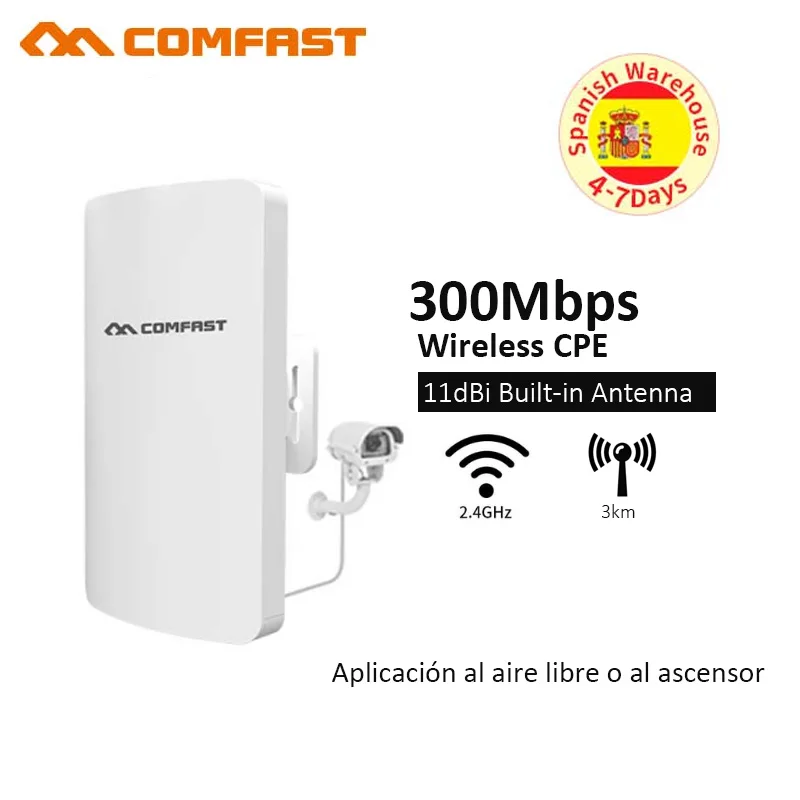

300Mbps CF-E110N V2 3km MINI wireless bridge/outdoor CPE/wifi router repeater for camera Project range amplifier