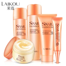 LAIKOU набор для ухода за кожей, восстанавливающий улитку, набор из 5 пенок, Очищающий увлажняющий крем, очищающий крем для лица+ Тонер+ Лосьон+ крем для глаз, антивозрастной