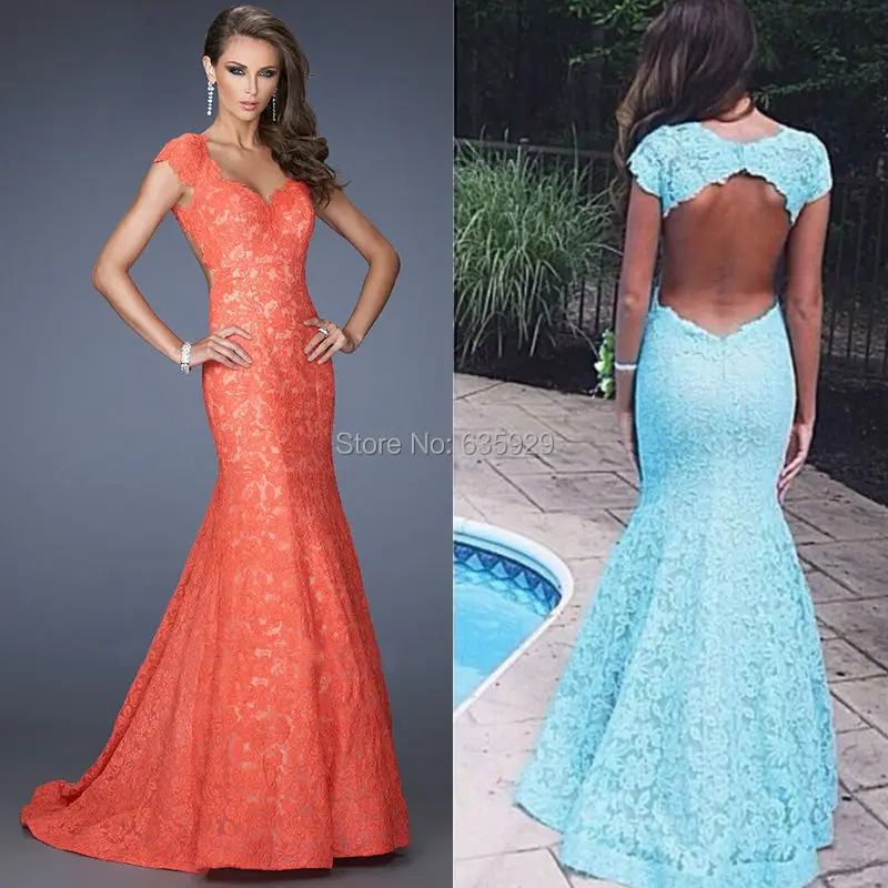 Coral Mermaid Evening Dresses