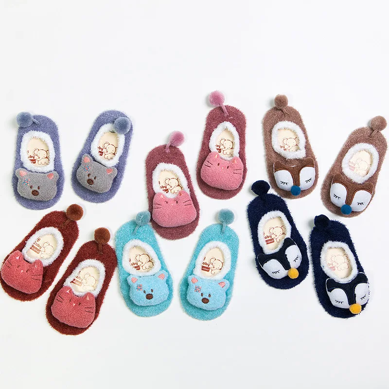 

Newborn Spring Autumn Fox Socks Coral Fleece Cute Sokken Cartoon Meias Soft Animal Patter Baby Boy Socks Baby Girl Socks