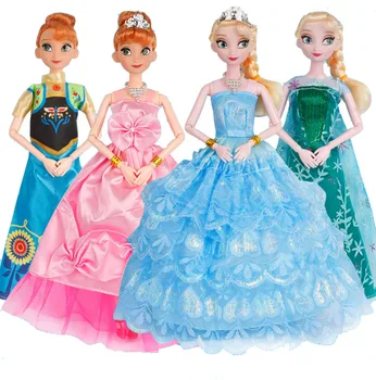 

New Frozen Princess Elsa Anna 11 Joint Doll Snow Queen doll Girls Toys Birthday Christmas Gifts toys for children