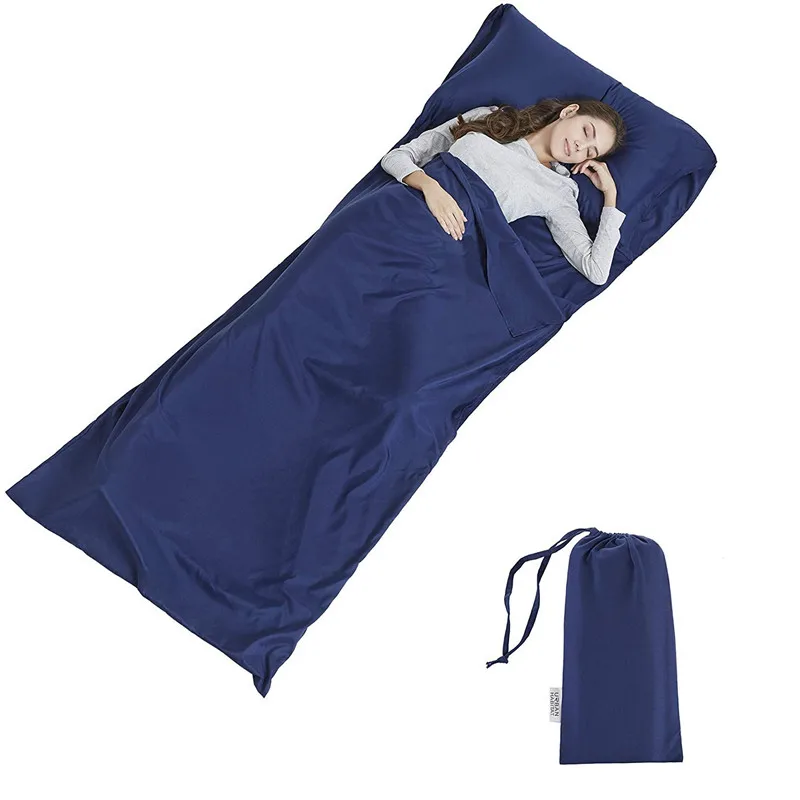 

Hotel Sleeping Bag Sleep Sack for Outdoor Travel Hiking Hotels Picnics Anti Dirty Bed Sheet 115cm X 210cm