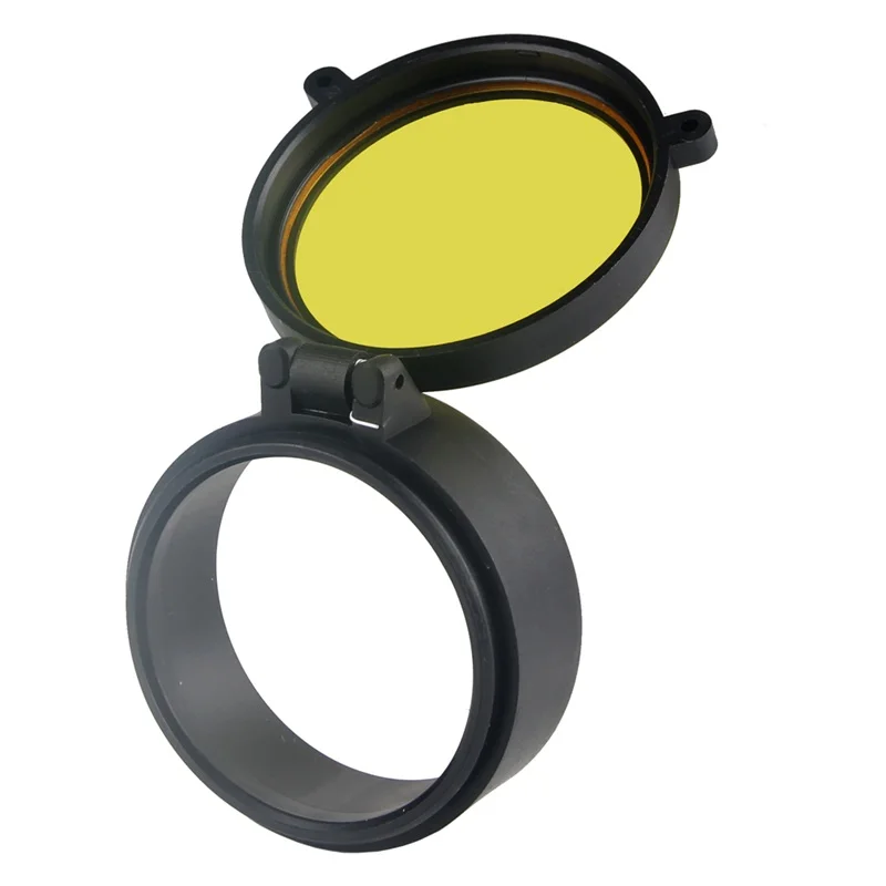 30-69MM Transparent Rifle Scope Lens Cover Flip Up Quick Spring Protection Cap Yellow Objective Lense Lid 37-73 (22)